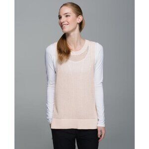 Lululemon Simply The Vest Primo Cotton In Butter Pink / Heathered Angel Wing